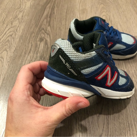 New Balance 990v5 Sneaker Toddler Size 5.5M Andromeda Blue/Red IC990NC5‎ - Picture 4 of 9